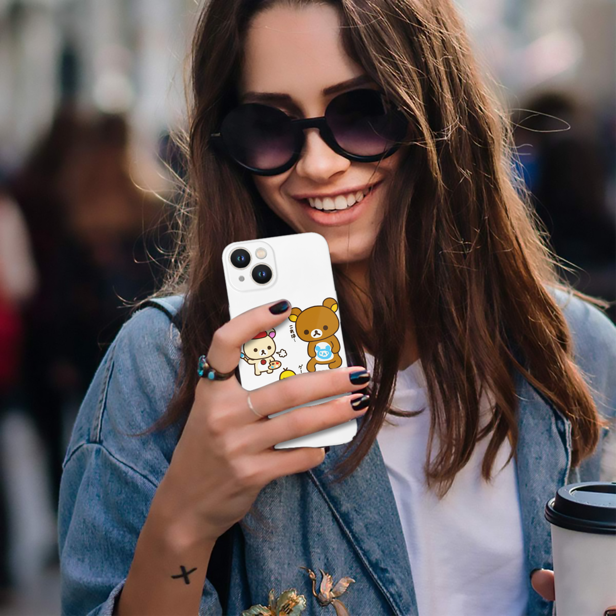 （画像用） リラックマ リラックマ キイロイトリ Rilakkuma Korilakkuma Kiiroitori 【iPhone 14シリーズ対応】ハードケース